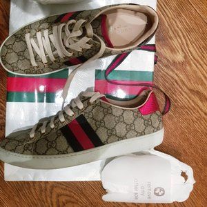 UNISEX GUCCI ACE GG TRAINERS-MULTI